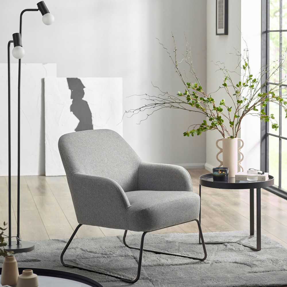 Julian Bowen Davos Grey Accent Chair Image 7