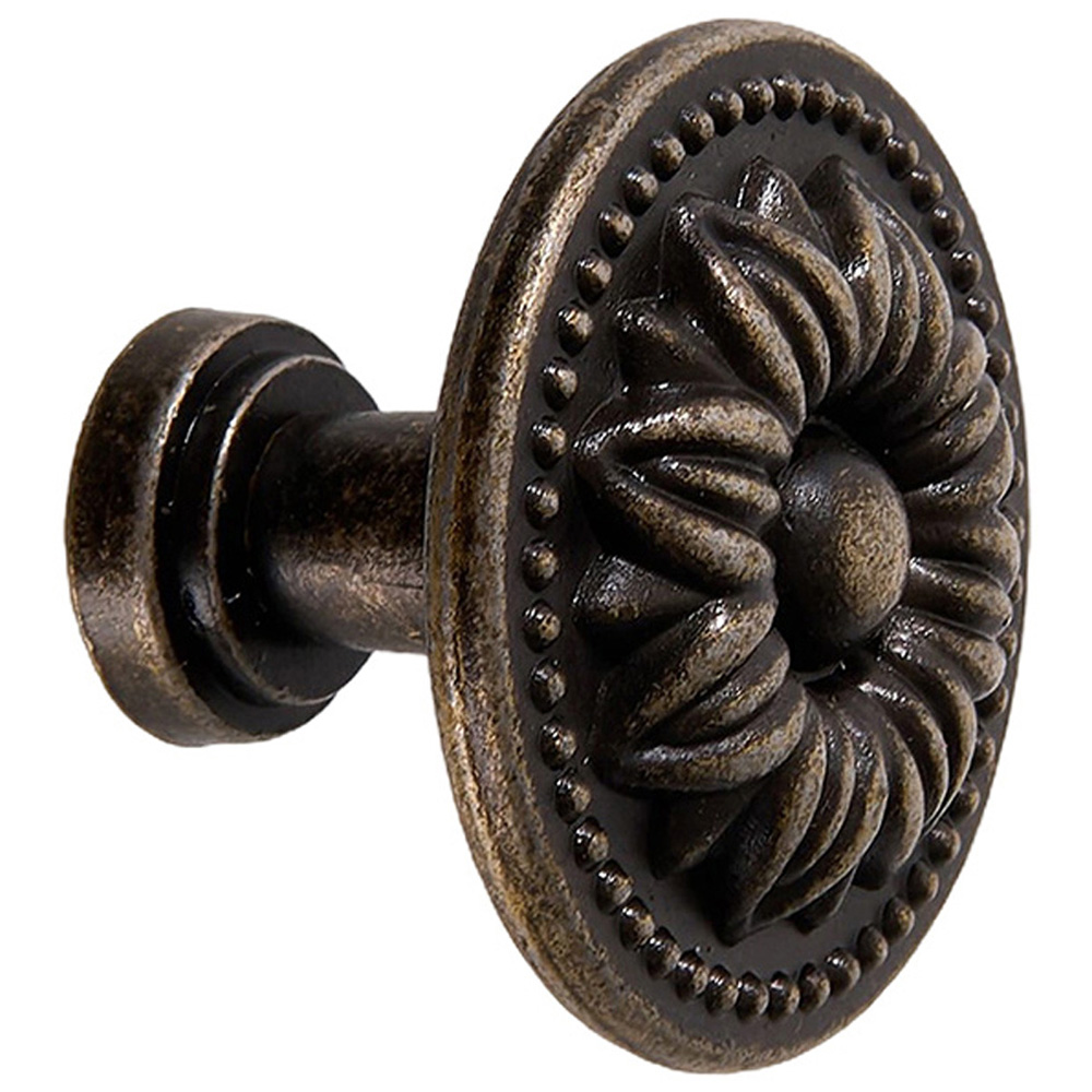 Living and Home Bronze Zinc Alloy Vintage Furniture Knob 6 Pack Image 3