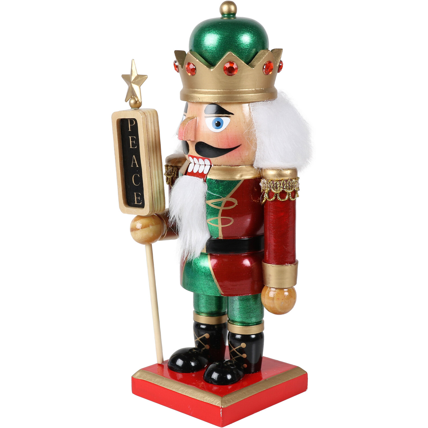 Small Wooden Nutcracker - Green Image 3