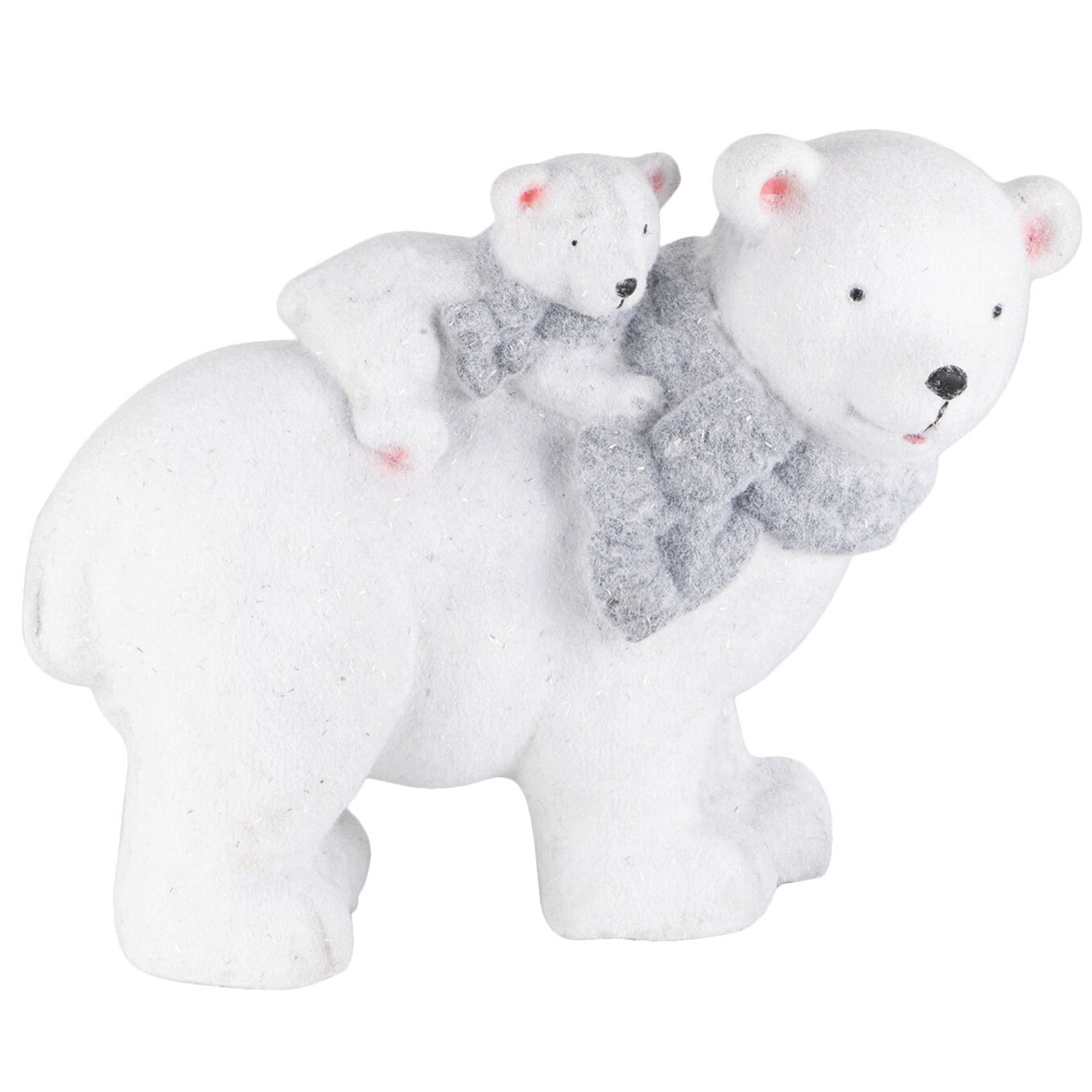 Alpine Lodge Polar Bear and Cub Decoration Ornament Image