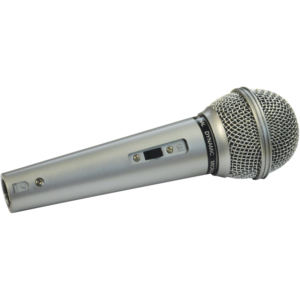 Mr Entertainer Silver Dynamic Handheld Karaoke Microphone with Lead Image