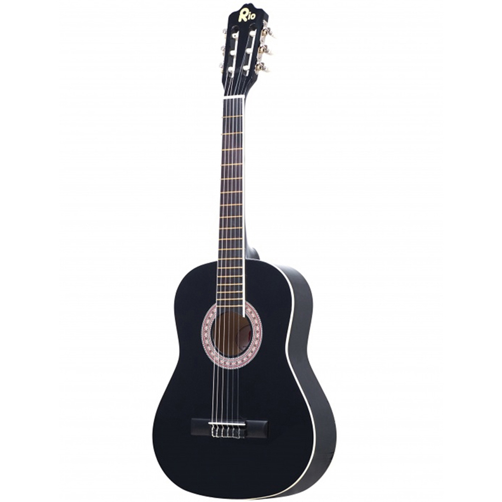 Rio 4/4 Size 39" Acoustic Guitar Package for Beginners - Black Image 2