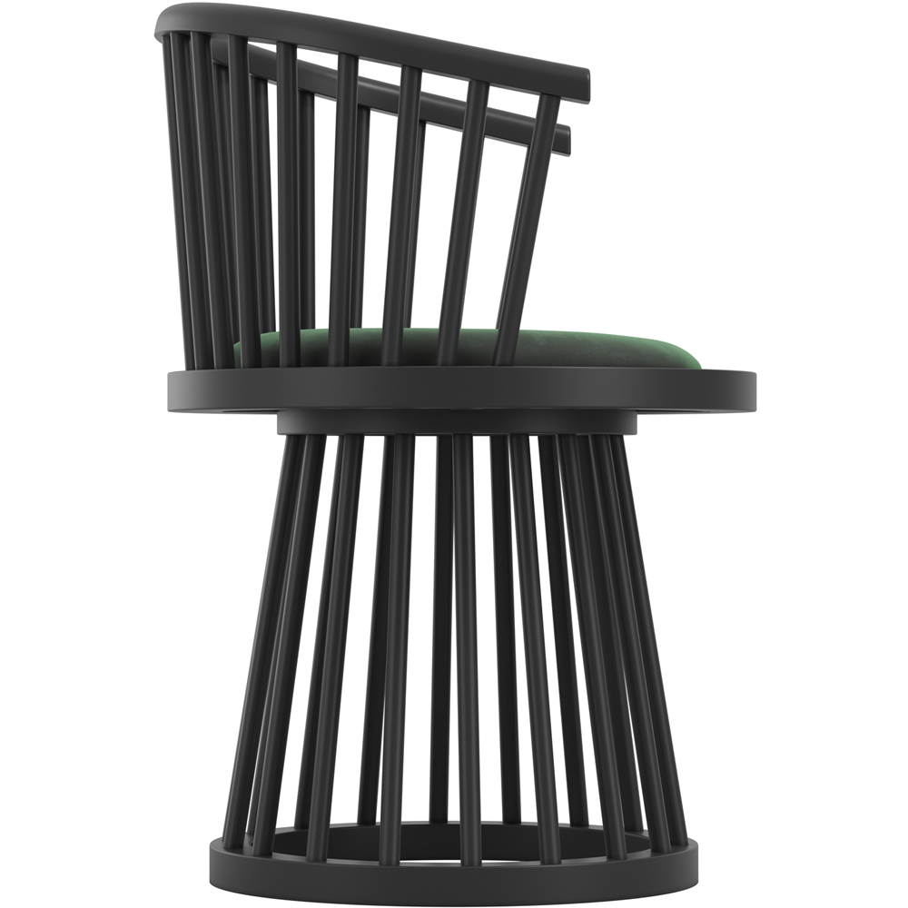 LPD Home Lina Forest Green and Black Dining Chair Image 4