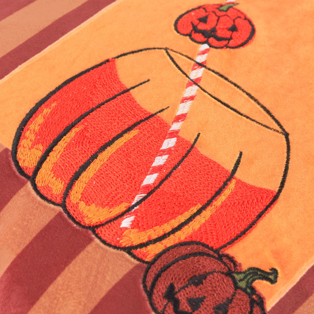 Furn Pumpkin Spice Orange Velvet Cushion 45 x 45cm Image 4