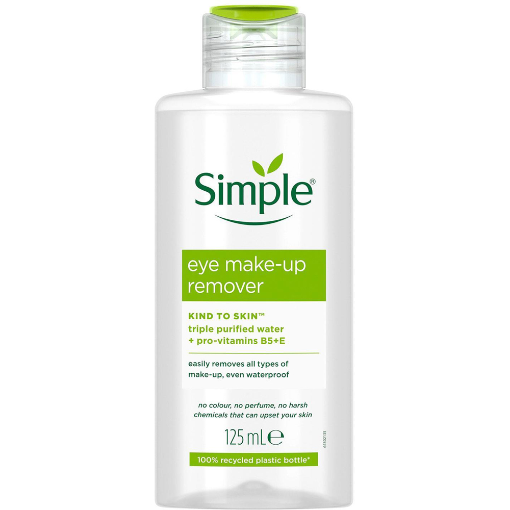 Simple Kind to Skin Eye Make Up Remover 125ml 3 Pack Image 2