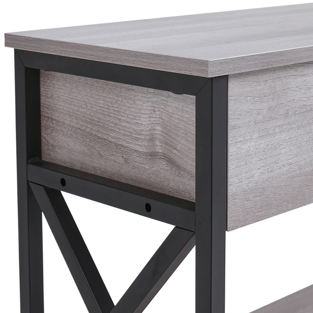 Living and Home 2 Drawer Narrow Wooden Console Table Image 3