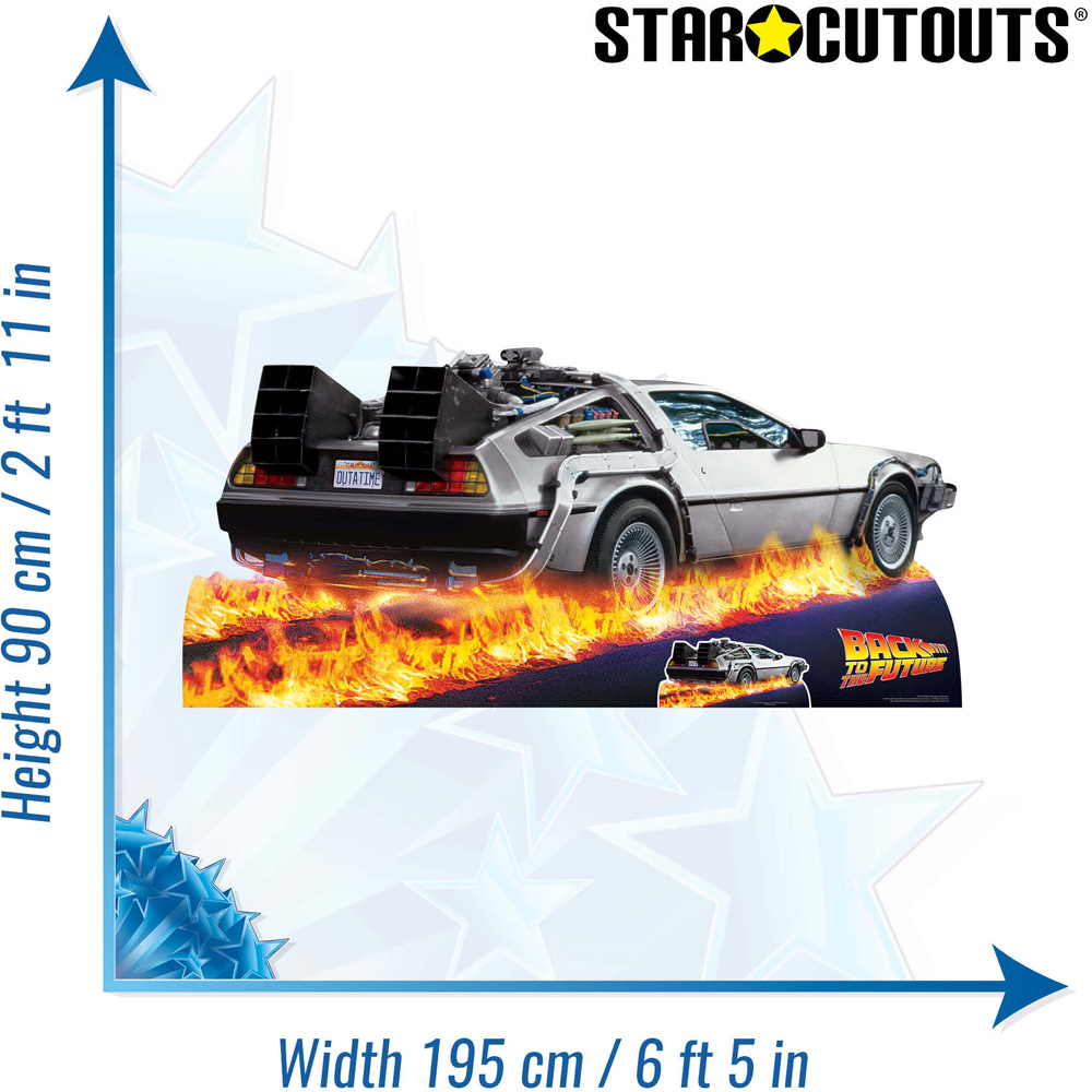 Star Cutouts DeLorean Car Back to The Future Cutout 3ft Image 6