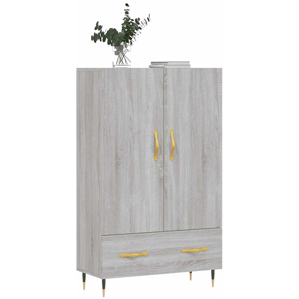 vidaXL 2 Door Single Drawer Grey Sonoma Highboard Image 3