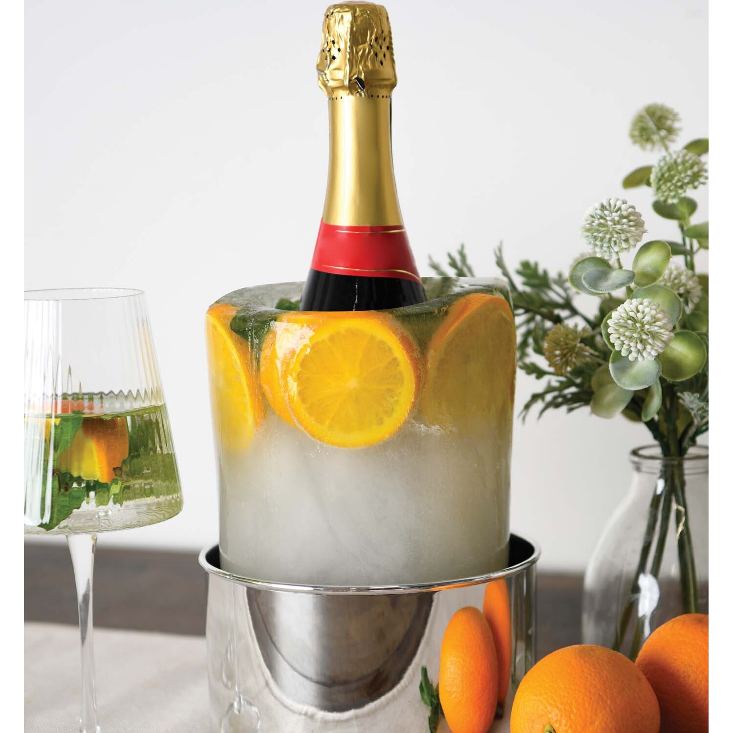 Ice Mould Wine Bottle Chiller White Image 5