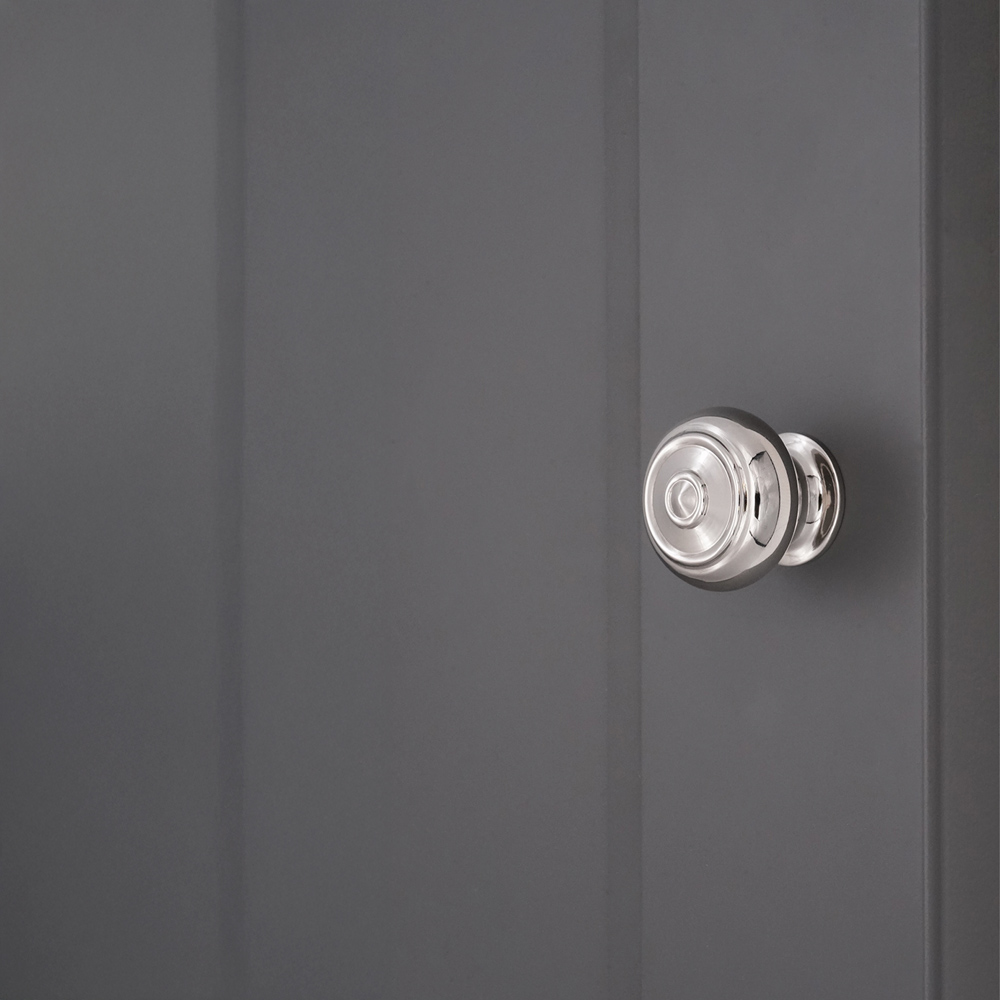 Spira Brass Bloxwich Polished Nickel Small 30mm Cupboard Knob Image 2