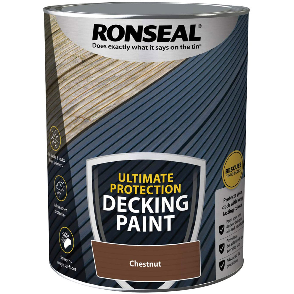 Ronseal Ultimate Protection Chestnut Decking Paint 5L Image 2