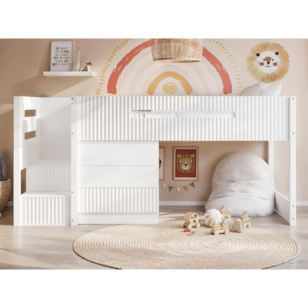 Flair Luca White Ribbed Mid Sleeper Image 9