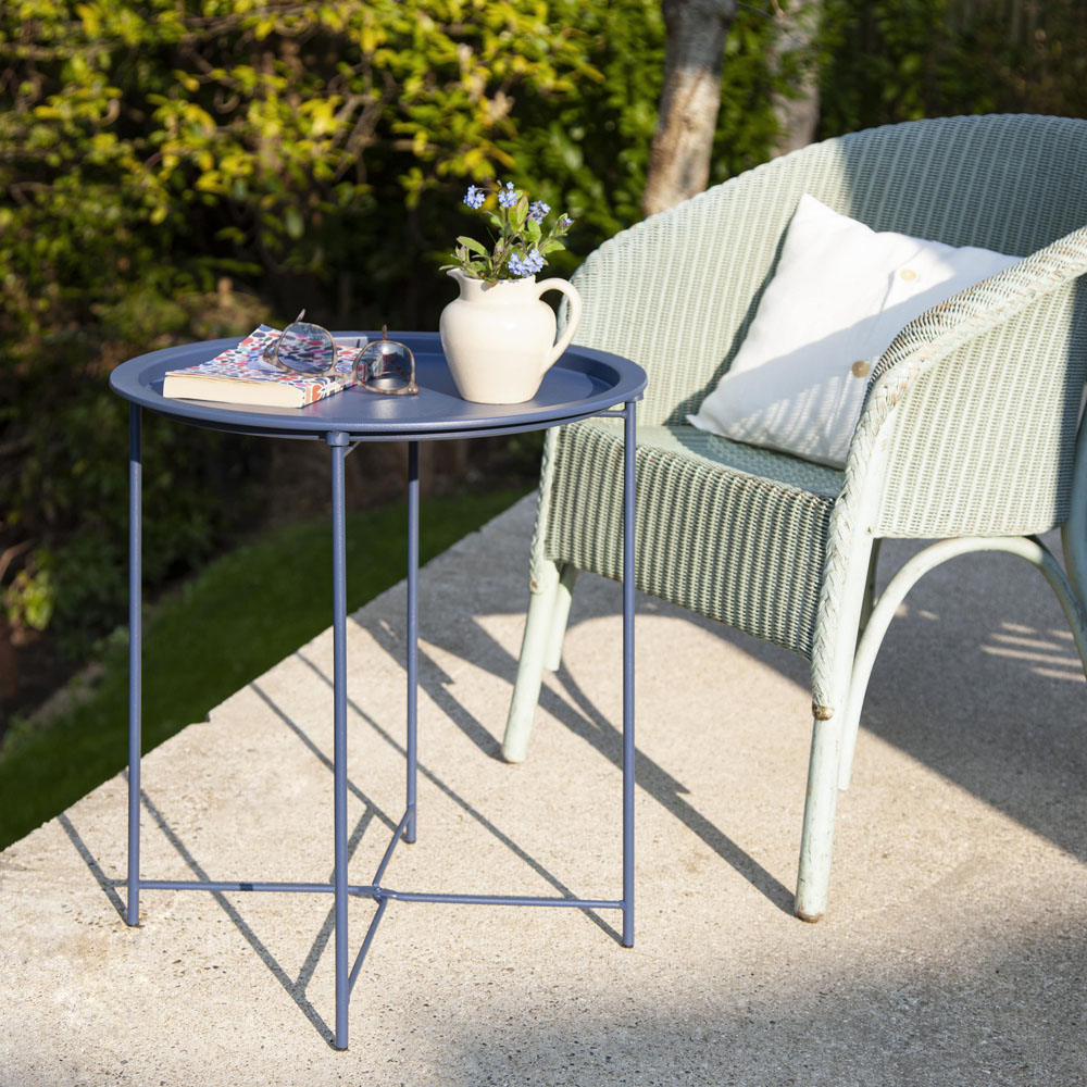 Noa and Nani Dark Blue Foldable Bistro Tray Table Image 5