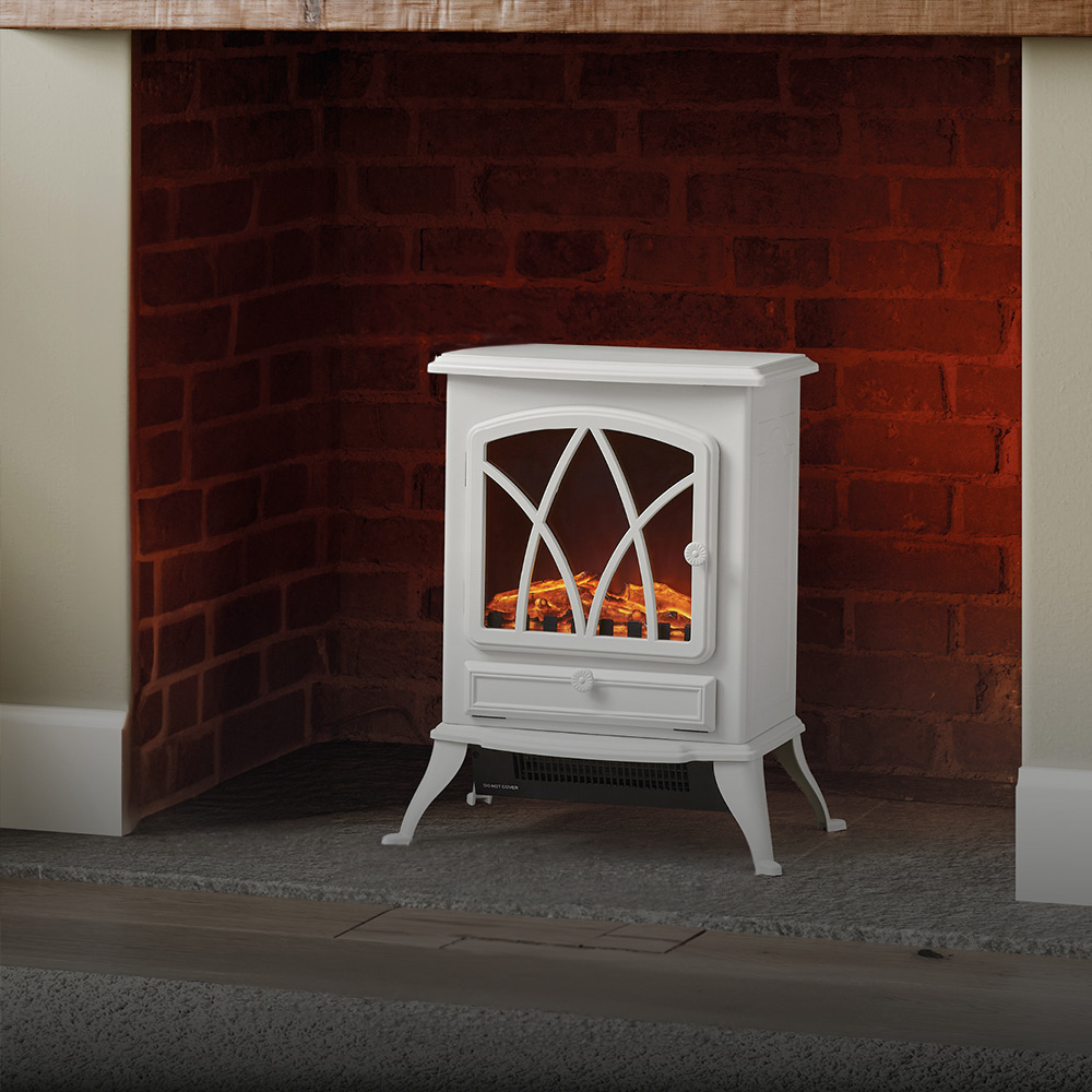 Warmlite Stirling White Electric Fireplace Heater 2KW Image 2