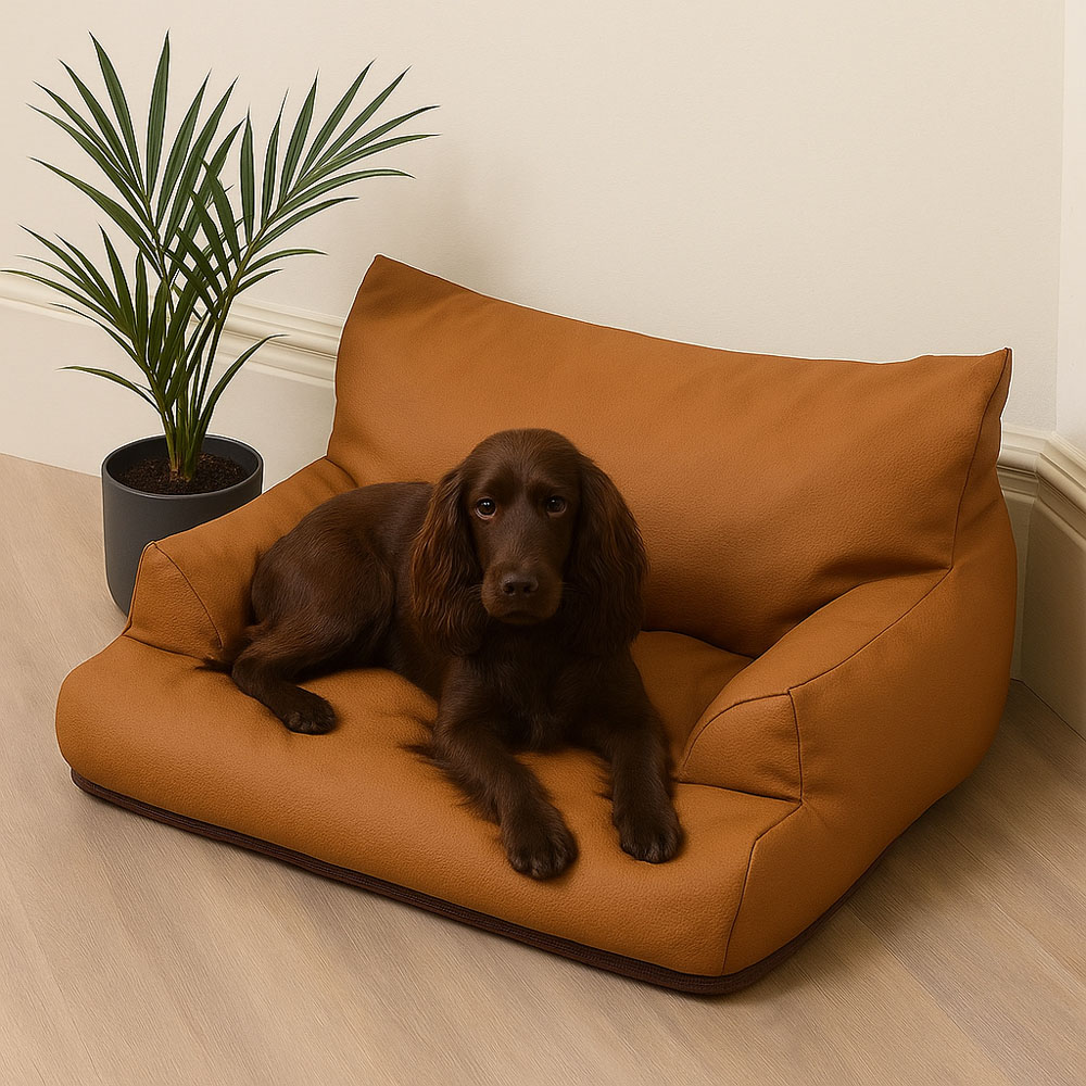 Avilo Medium Brown Waterproof Pet Bed Image 3