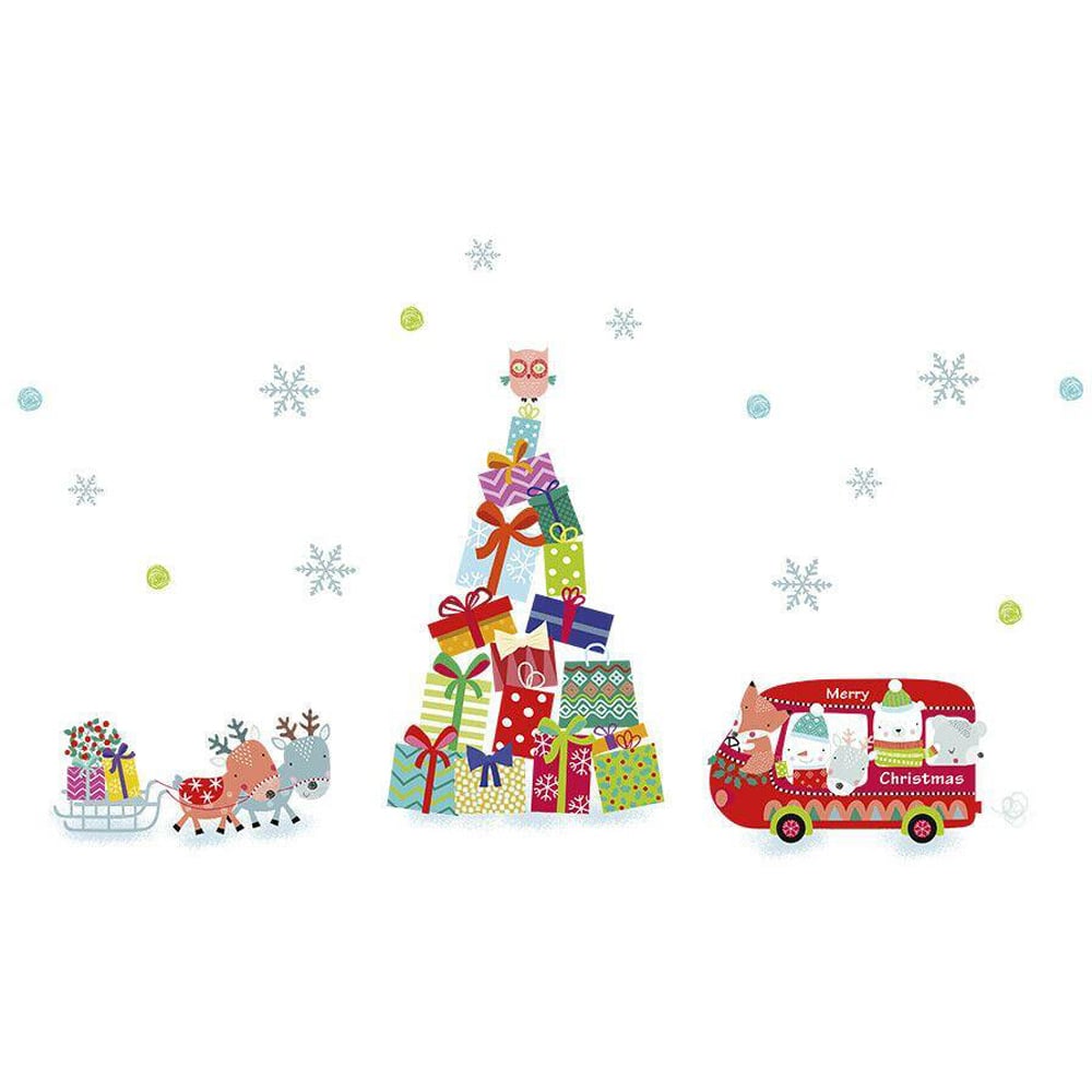 Walplus Christmas Tree Reindeer Self Adhesive Wall Stickers 30 Piece Image 2
