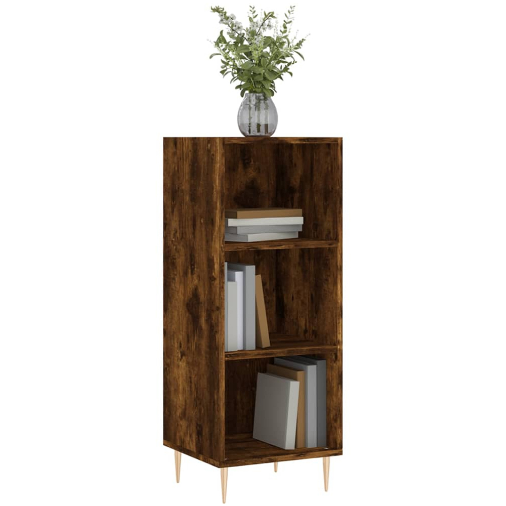vidaXL 3 Shelf Smoked Oak Sideboard Image 3