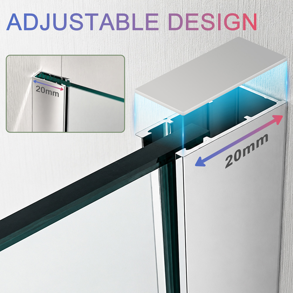 Stech Homes Walk-In Shower Screen 800 x 1900mm Image 2