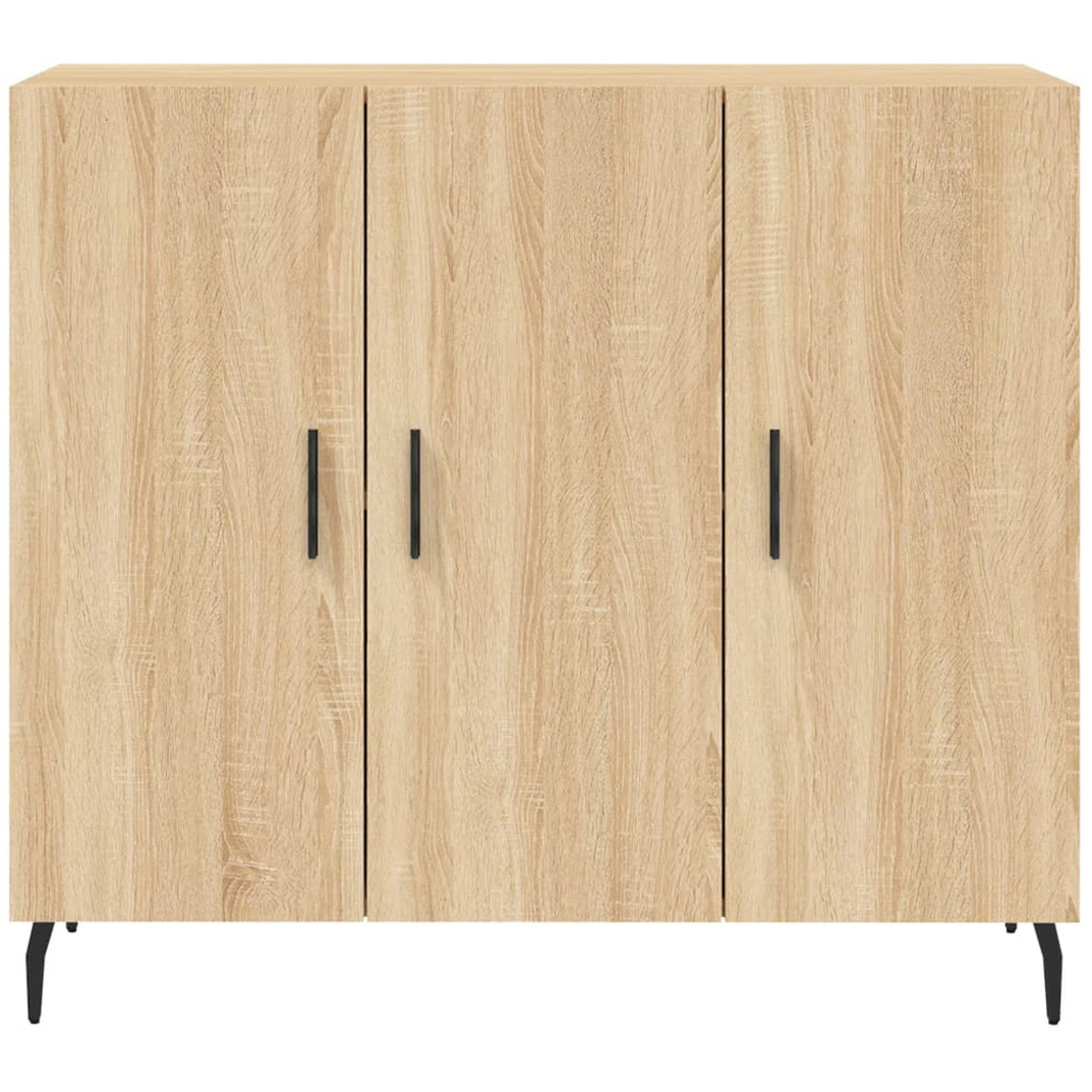 vidaXL 3 Door Sonoma Oak Sideboard with Metal Legs Image 6