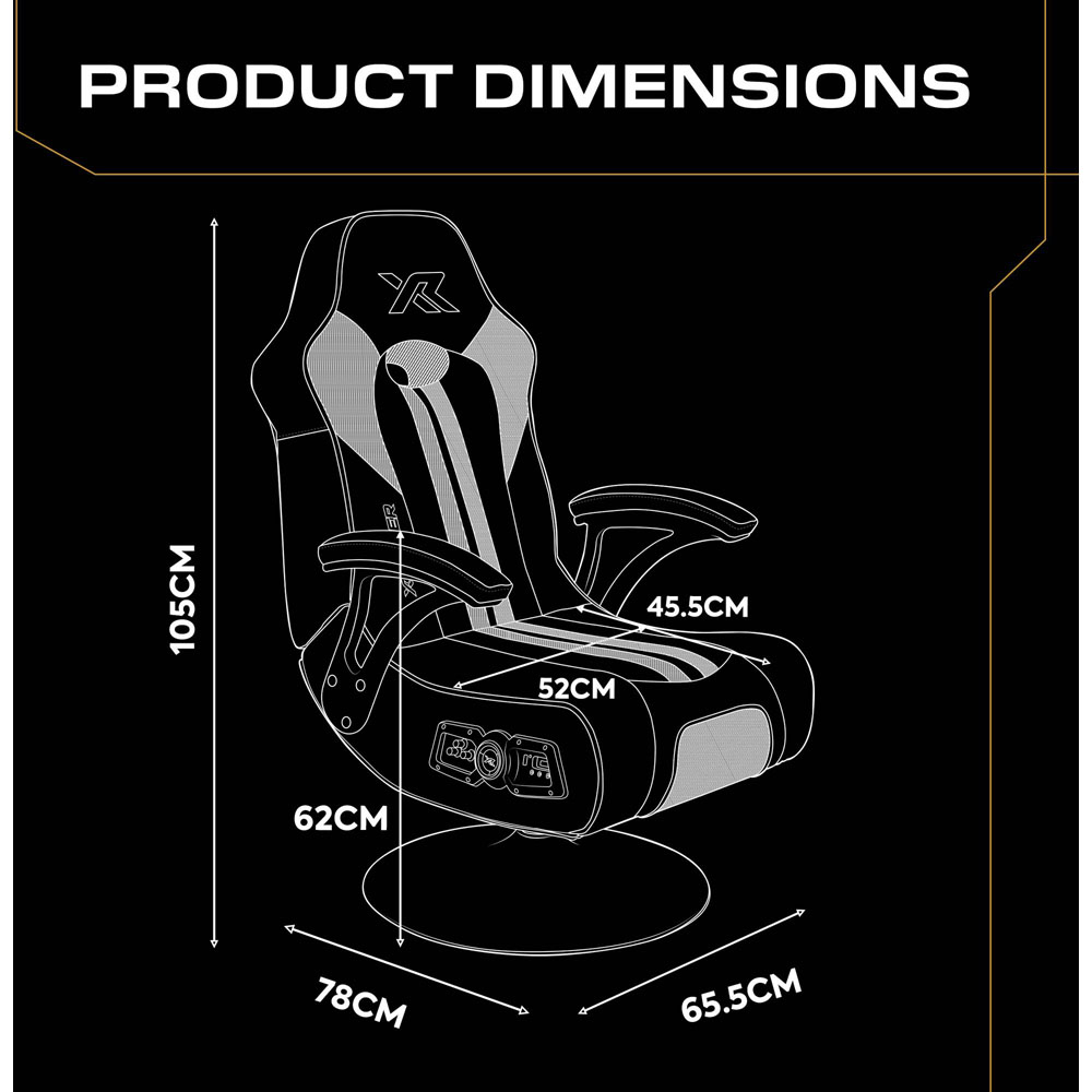X Rocker Torque 2.1 Gold Stereo Audio Console Gaming Chair with Vibration Image 7