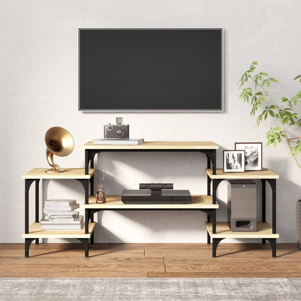 vidaXL 6 Shelf Sonoma Oak TV Cabinet Image 3