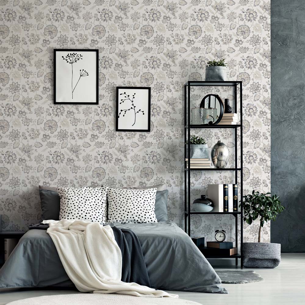 Arthouse Soft Jacobean Trail Soft Grey Wallpaper Image 4