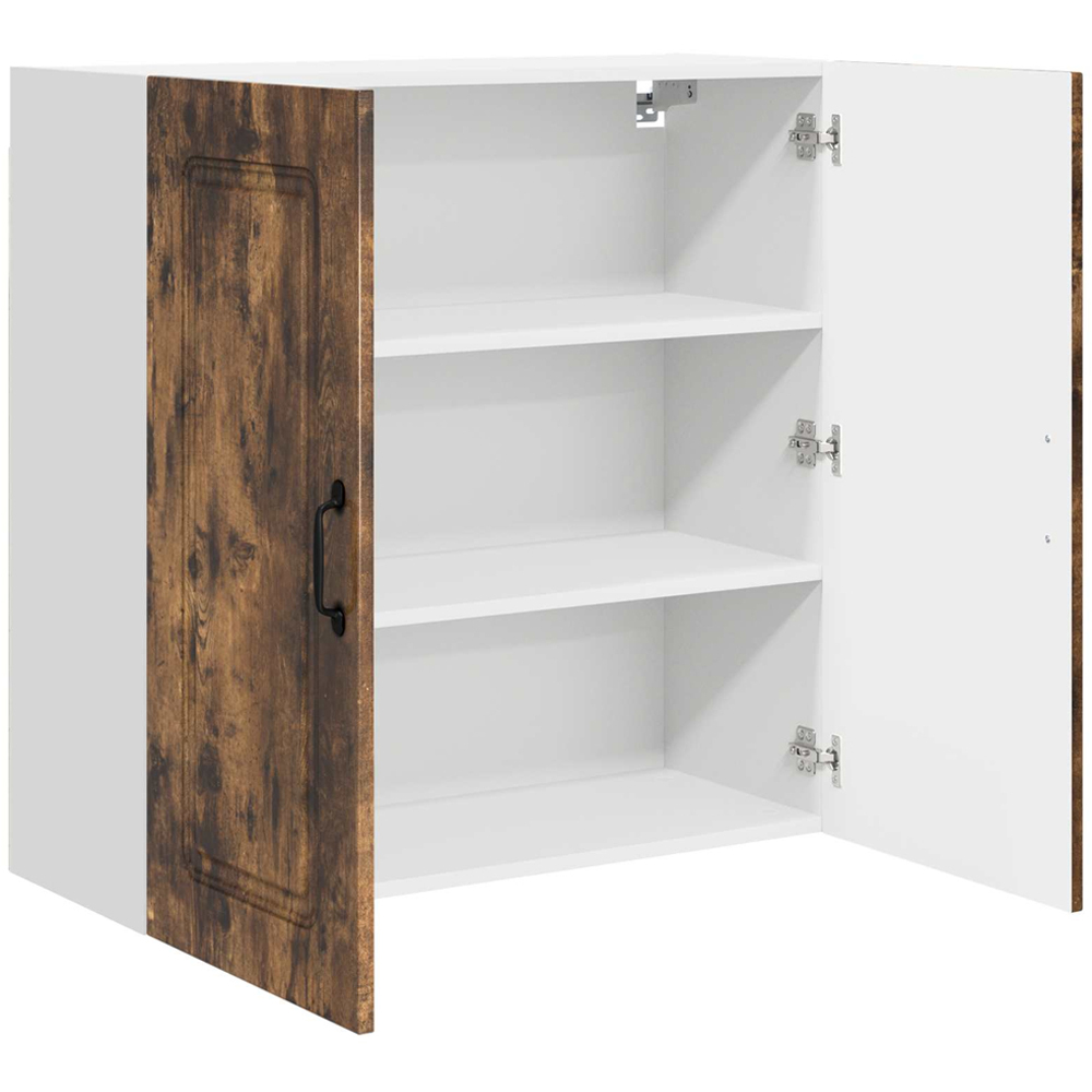vidaXL 2 Door Smoked Oak Kitchen Wall Cabinet Image 5