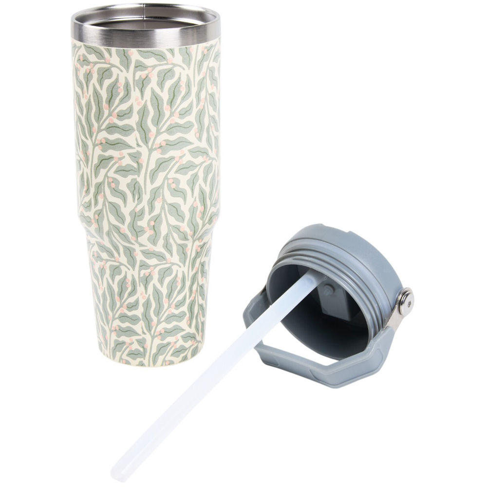 Nitro Green Leaves Stainless Steel Tumbler Neutral Image 3