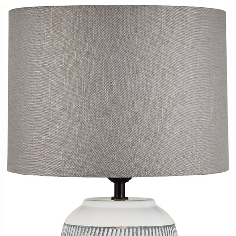 The Lighting and Interiors Millie Etched Ceramic Table Lamp Image 4
