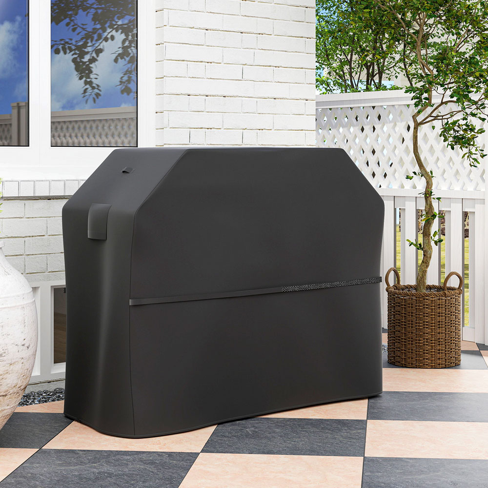 Outsunny Black Waterproof UPF30 Barbecue Cover 147 x 61 x 122cm Image 2