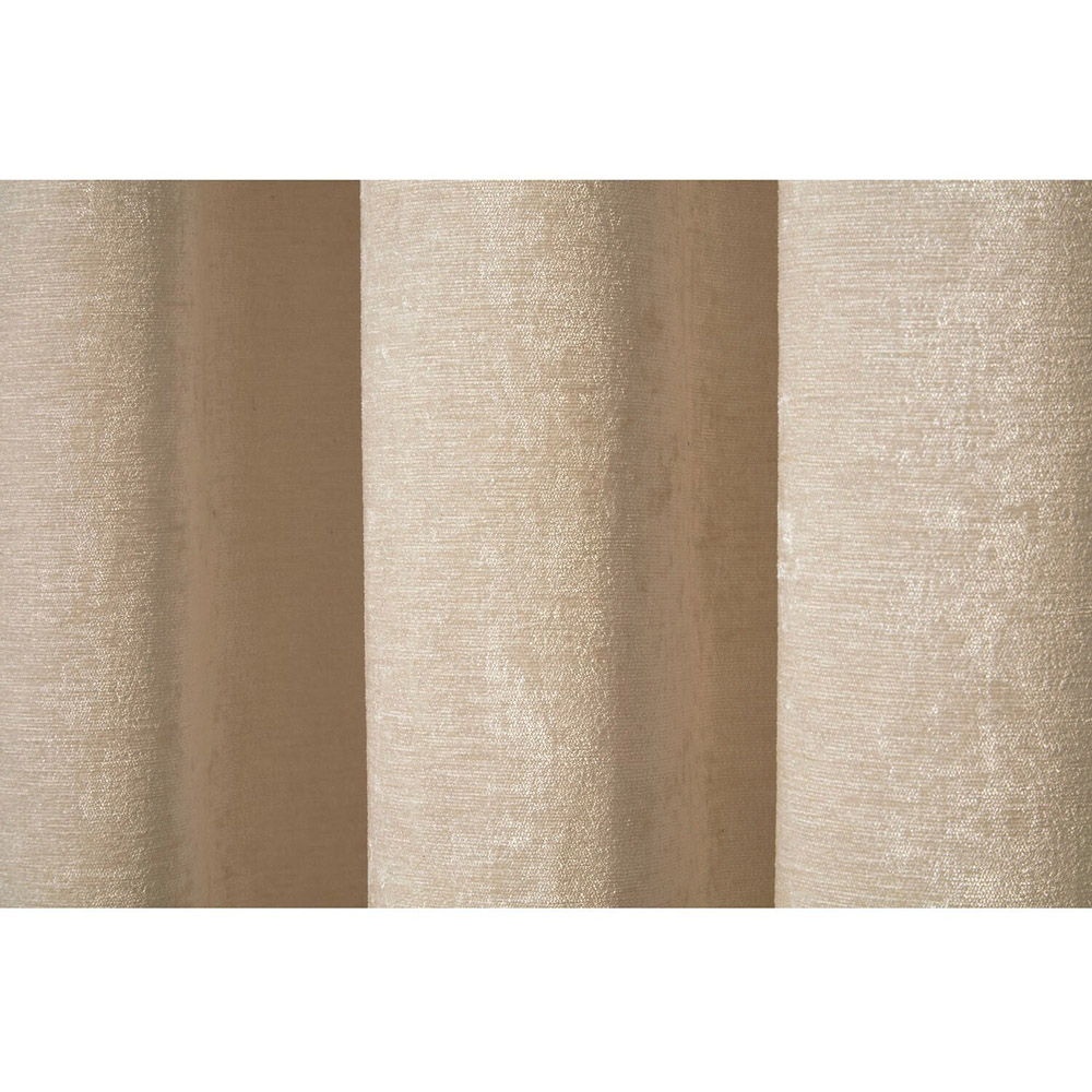 Chenille Taped Curtains - Natural / 229cm Image 3