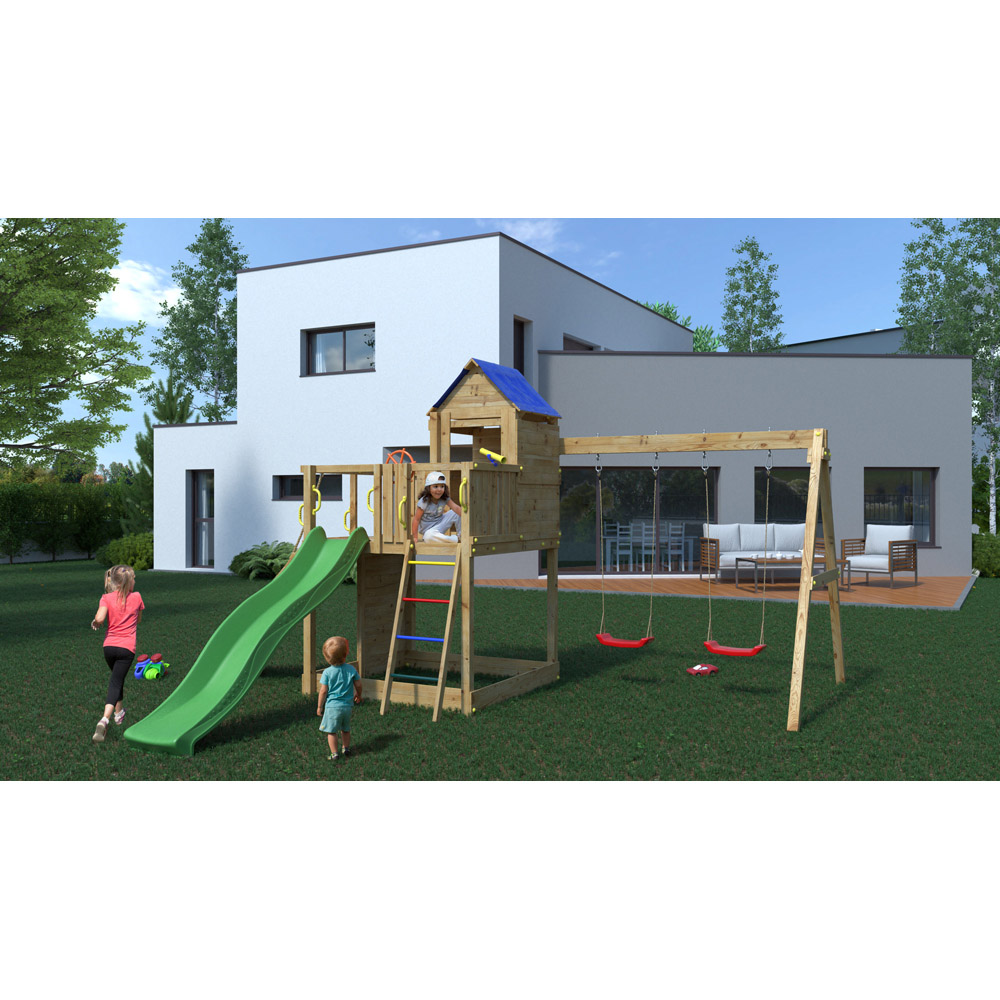 Shire Kids Treehouse with Double Swing Image 3