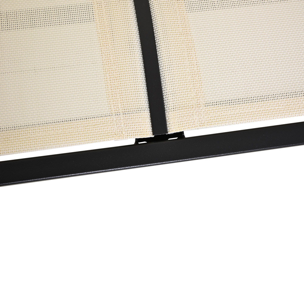 Outsunny 2 Seater Beige Steel Gliding Garden Bench Image 3