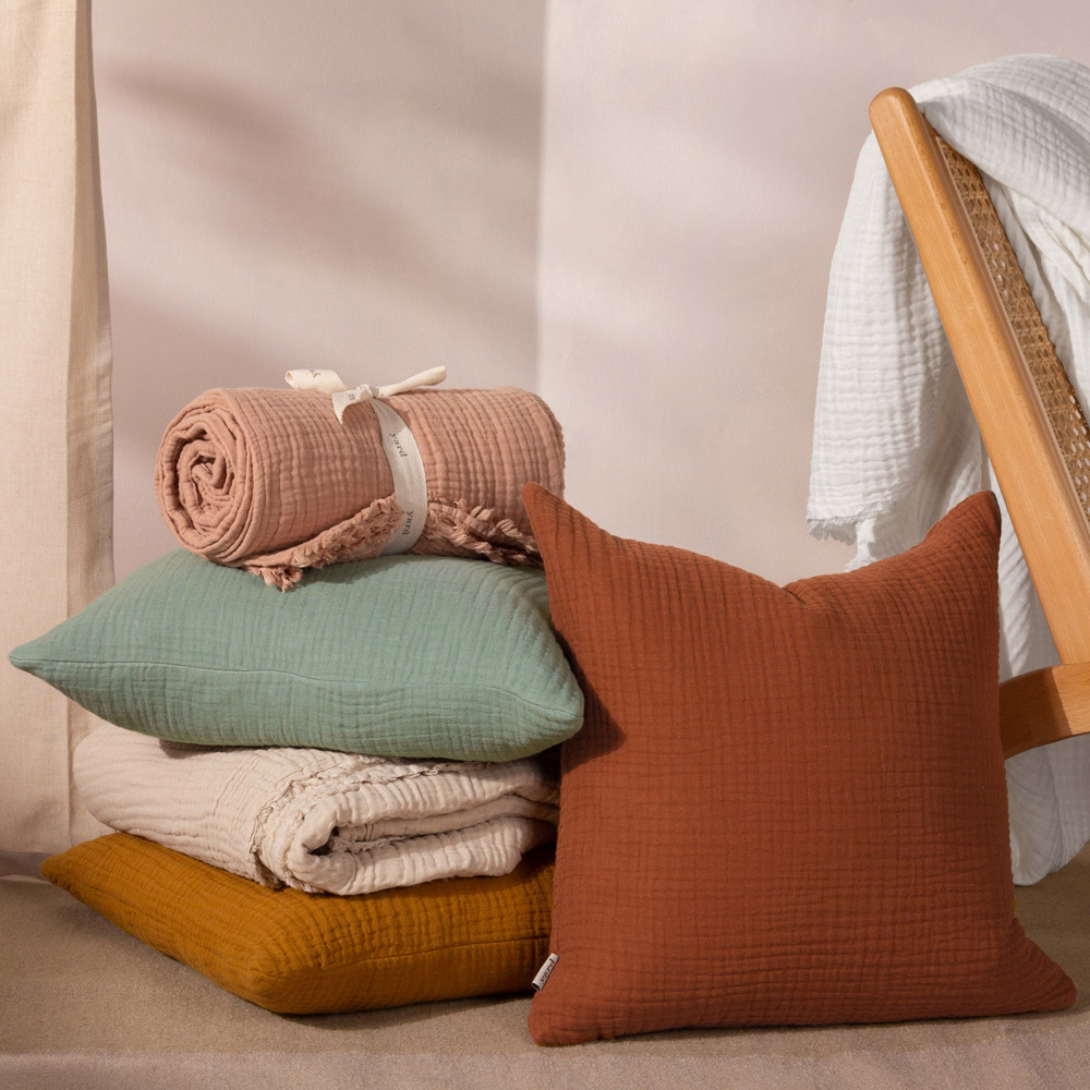 Yard Lark Natural Muslin Cotton Cushion Image 5