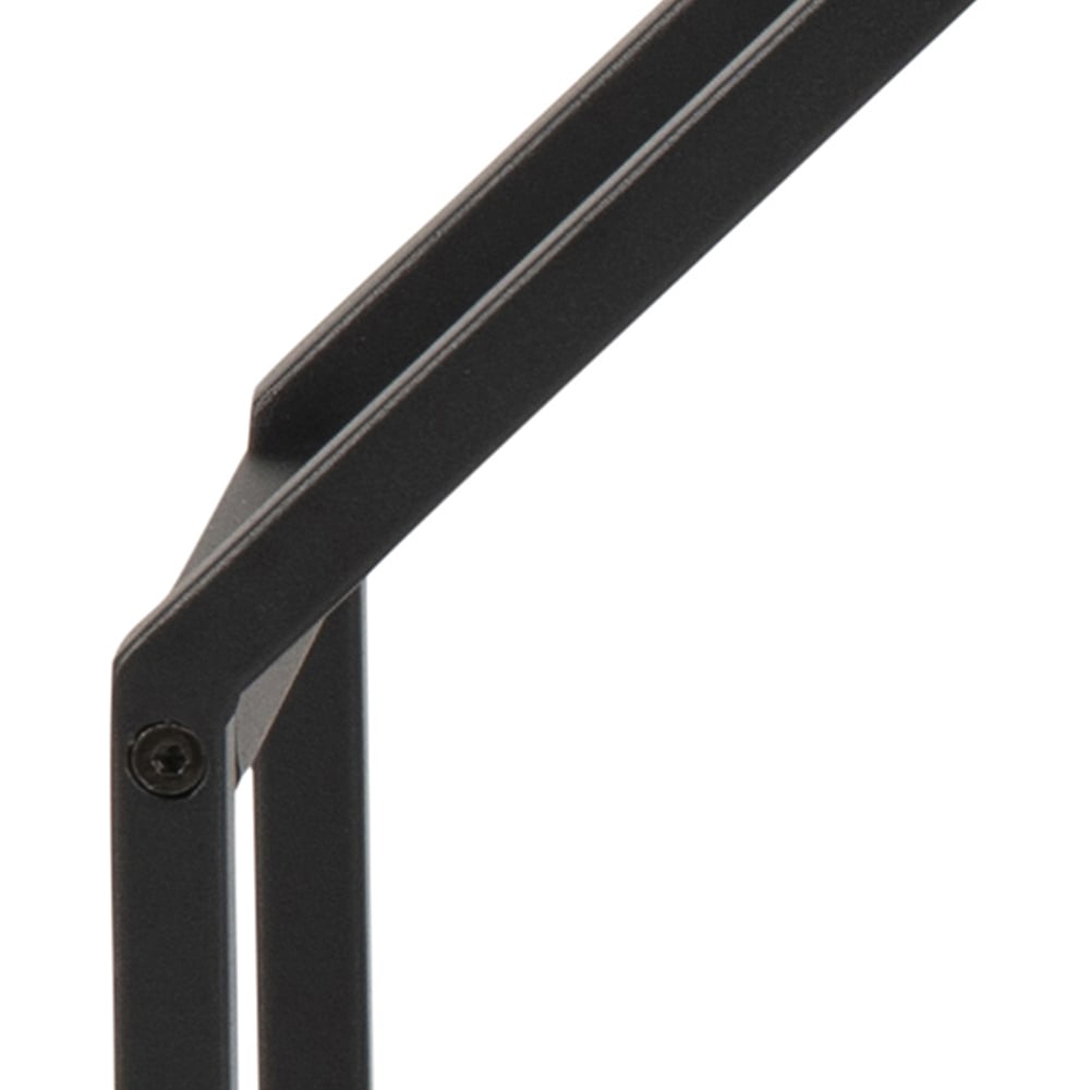 Florence Seaford 3 Shelf Oak and Black Octagonal Metal Wall Shelf Image 4