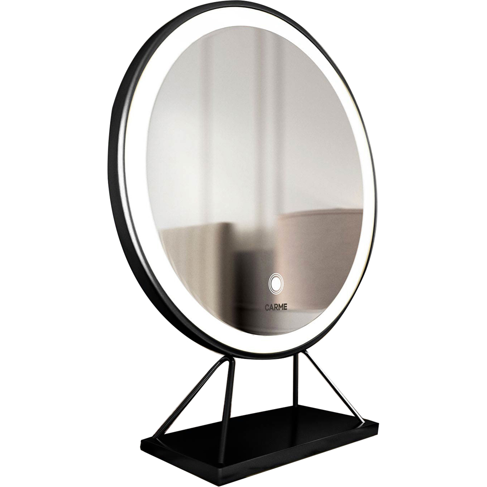 CARME Home Belle LED Black Medium Frame Touch Sensor Light Mirror Image 1