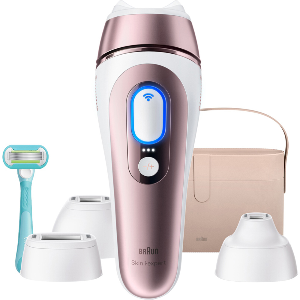 Braun Skin i·expert Smart Laser IPL Hair Removal Device with Free App and 4 Smart Heads Image 2