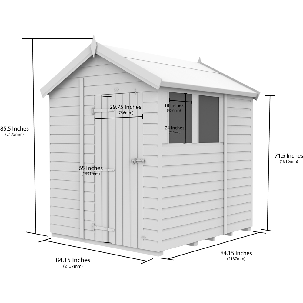 DIY Sheds 7 x 7ft Tongue and Groove Timber Apex Security Garden Shed Image 9