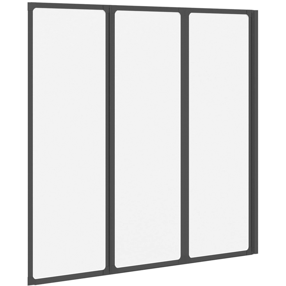 vidaXL Black Bathroom Screen 117 x 2 x 120cm Image 7