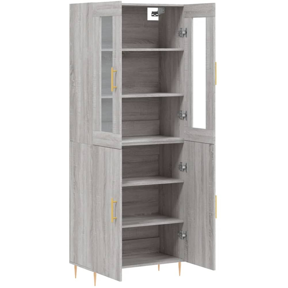 vidaXL 4 Door Grey Sonoma Highboard Image 3