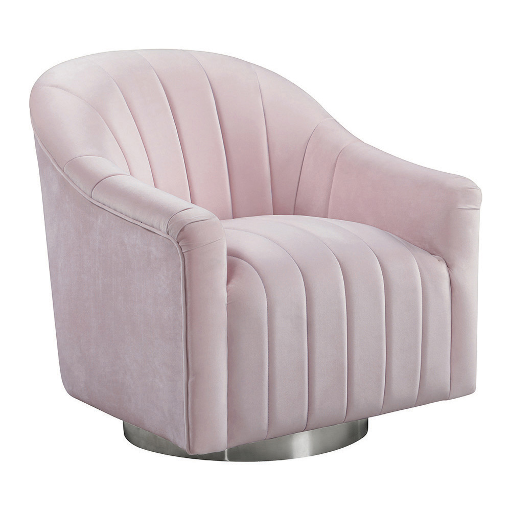 Tiffany Pink Swivel Chair Image 2