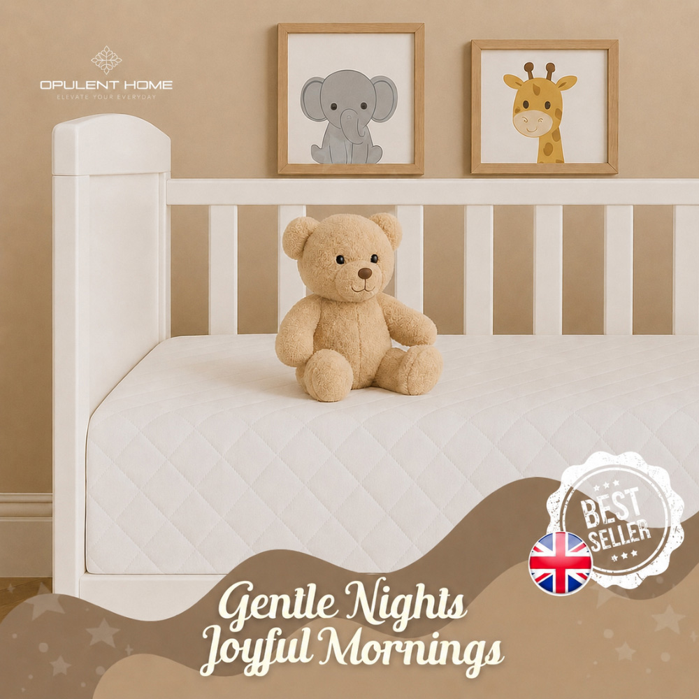 Opulent Home Waterproof Hypoallergenic Baby Cot Bed Mattress 120 x 60 x 15cm Image 2