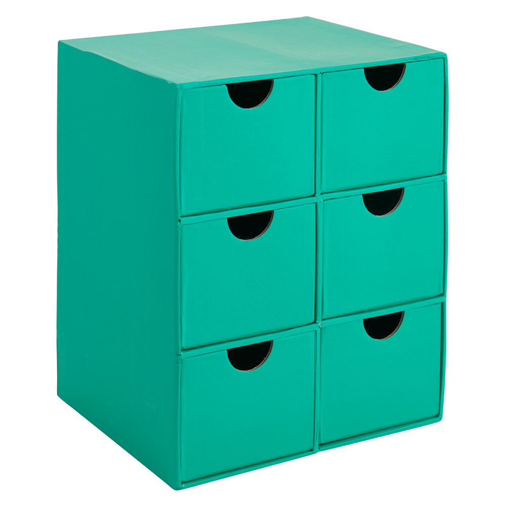 Wilko Green 6 Drawer Storage Image 2