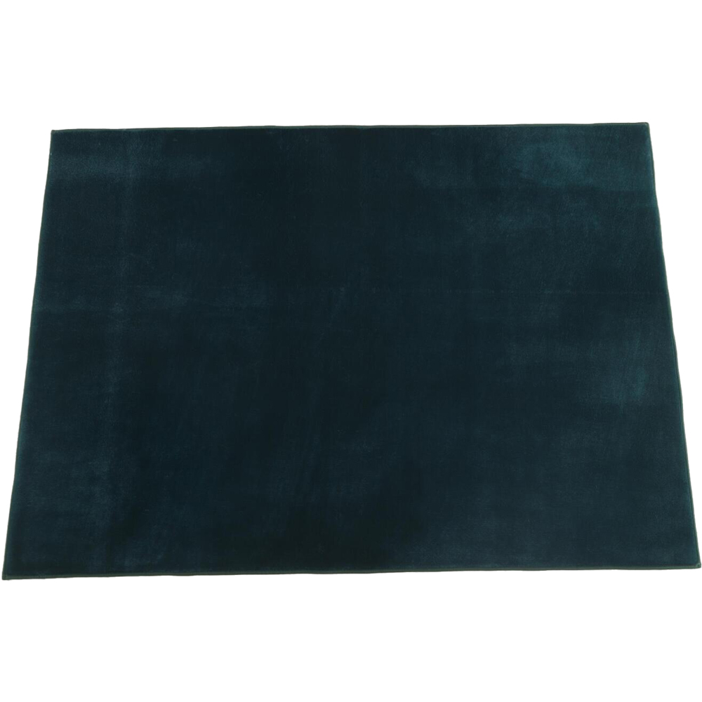 Cosy Emerald Flannel Polyester Rug Image 1