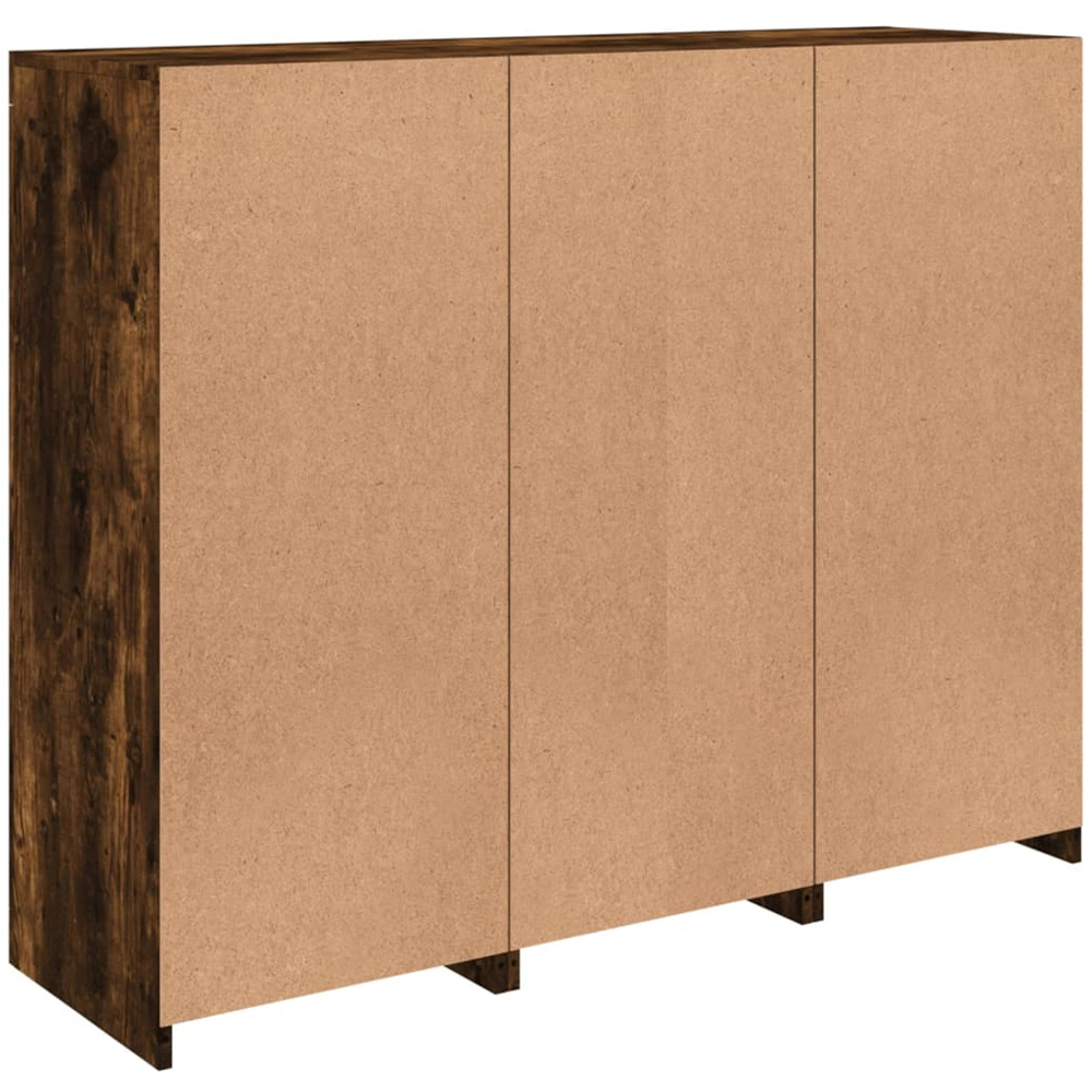vidaXL 2 Door 8 Shelf Smoked Oak Sideboard with RGB LED Lights Image 8