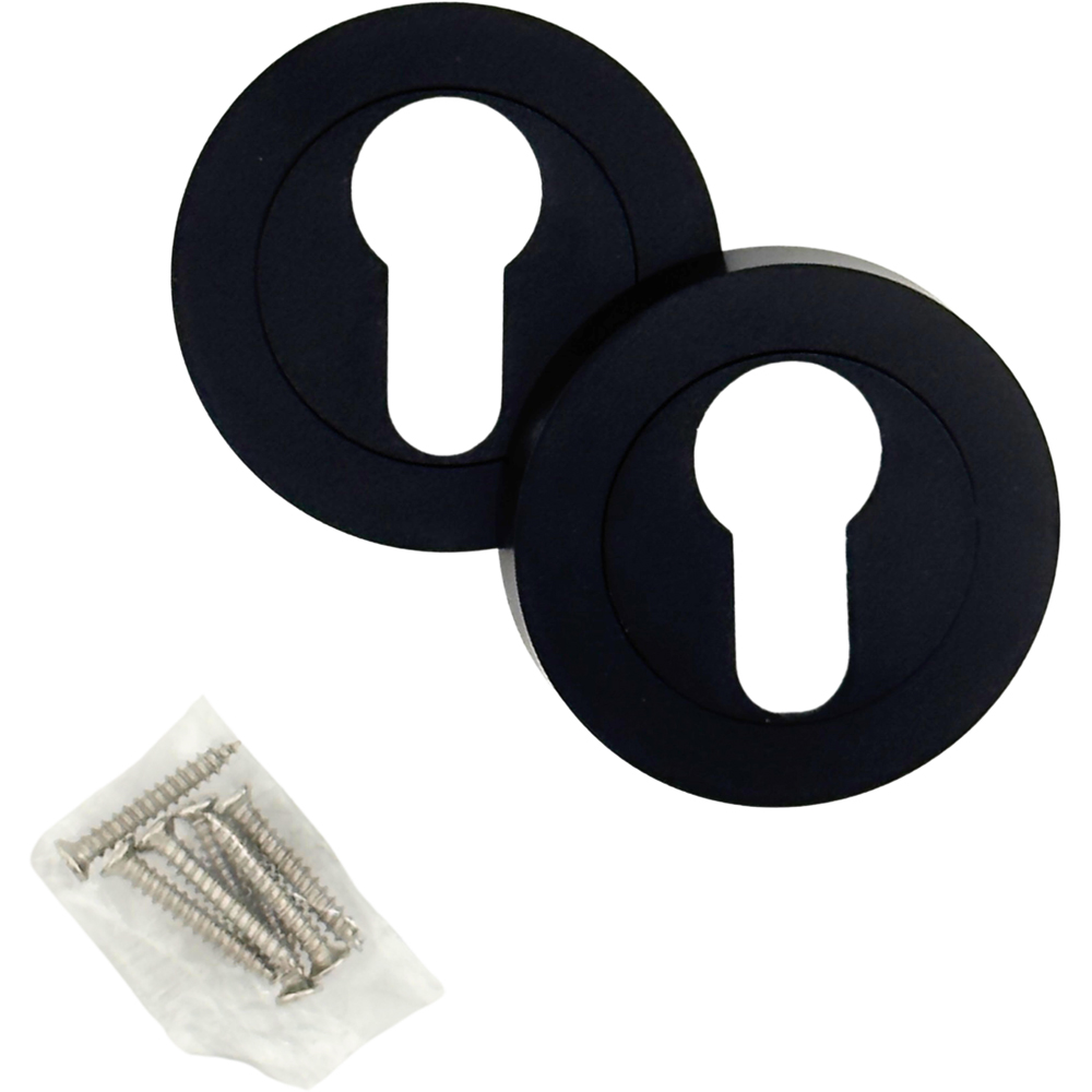 AXS Hardware Black Euro Profile Escutcheons 52mm Image 2