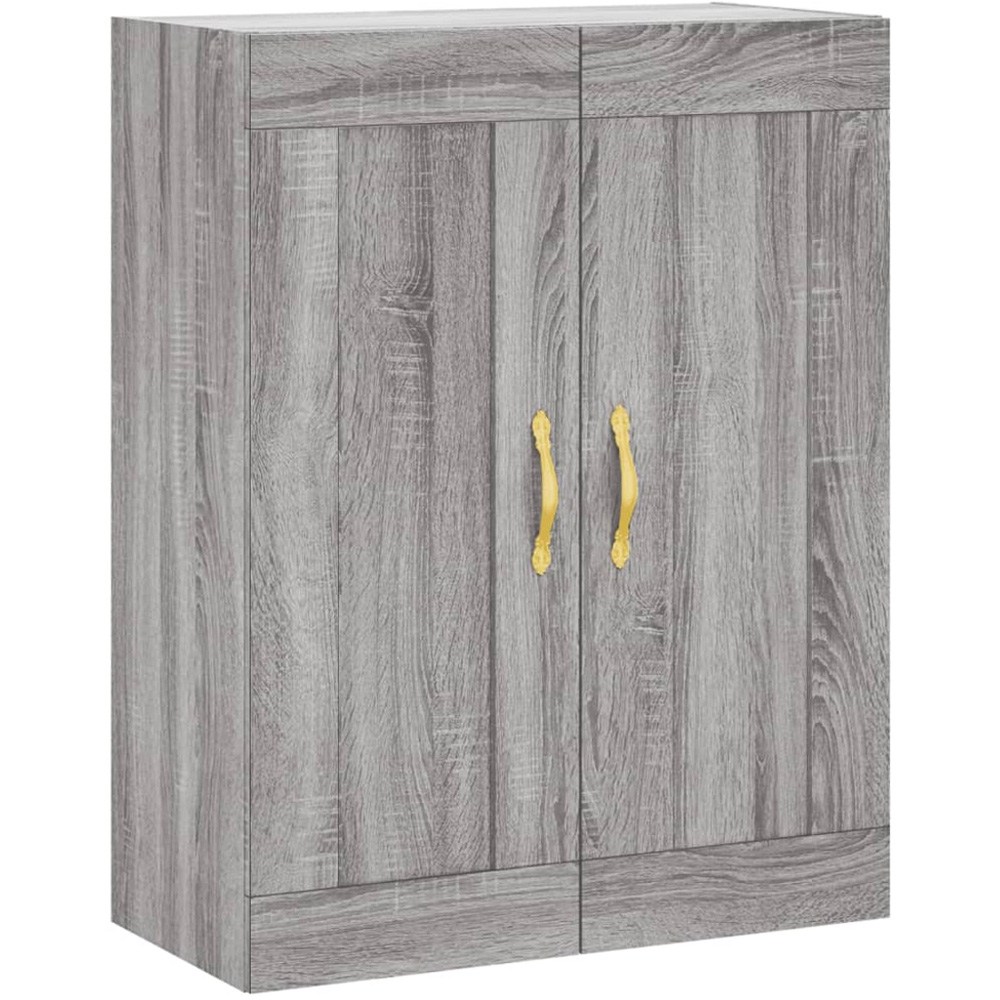 vidaXL 2 Door Grey Sonoma Wall Mounted Slim Storage Cabinet Image 2