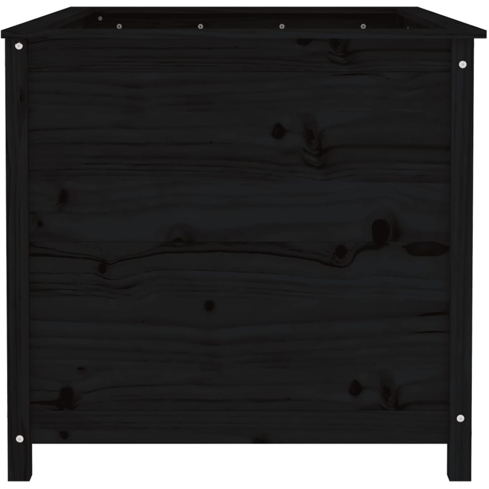 vidaXL Black Solid Pine Wood Raised Garden Planter 78 x 119.5 x 82.5cm Image 3