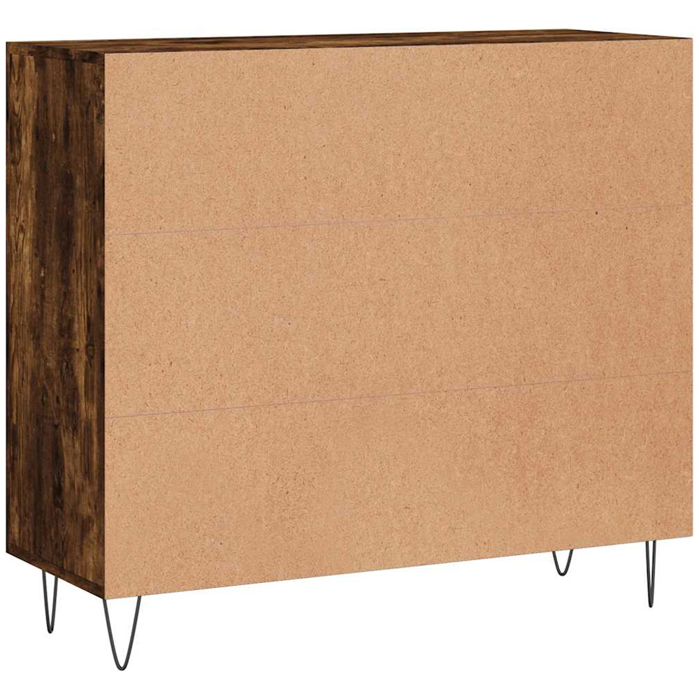 vidaXL 3 Door Smoked Oak Sideboard Image 8