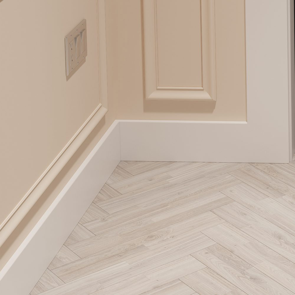 National Skirting White Pencil Round Primed Skirting Board 18mm 70 x 4200mm Image 2